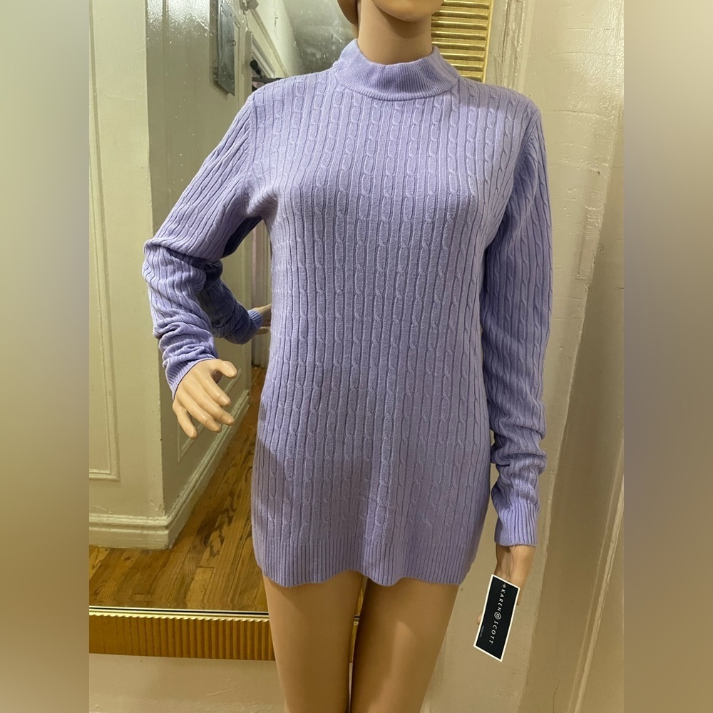 Karen Scott Light Purple Knit Top